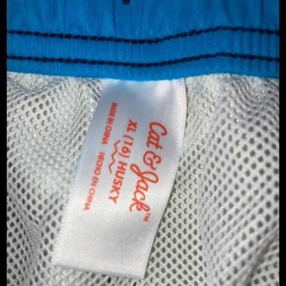 π HP π NWT NEWβ Boys' Neon Sharks Swim Trunks - Picture 6 of 7